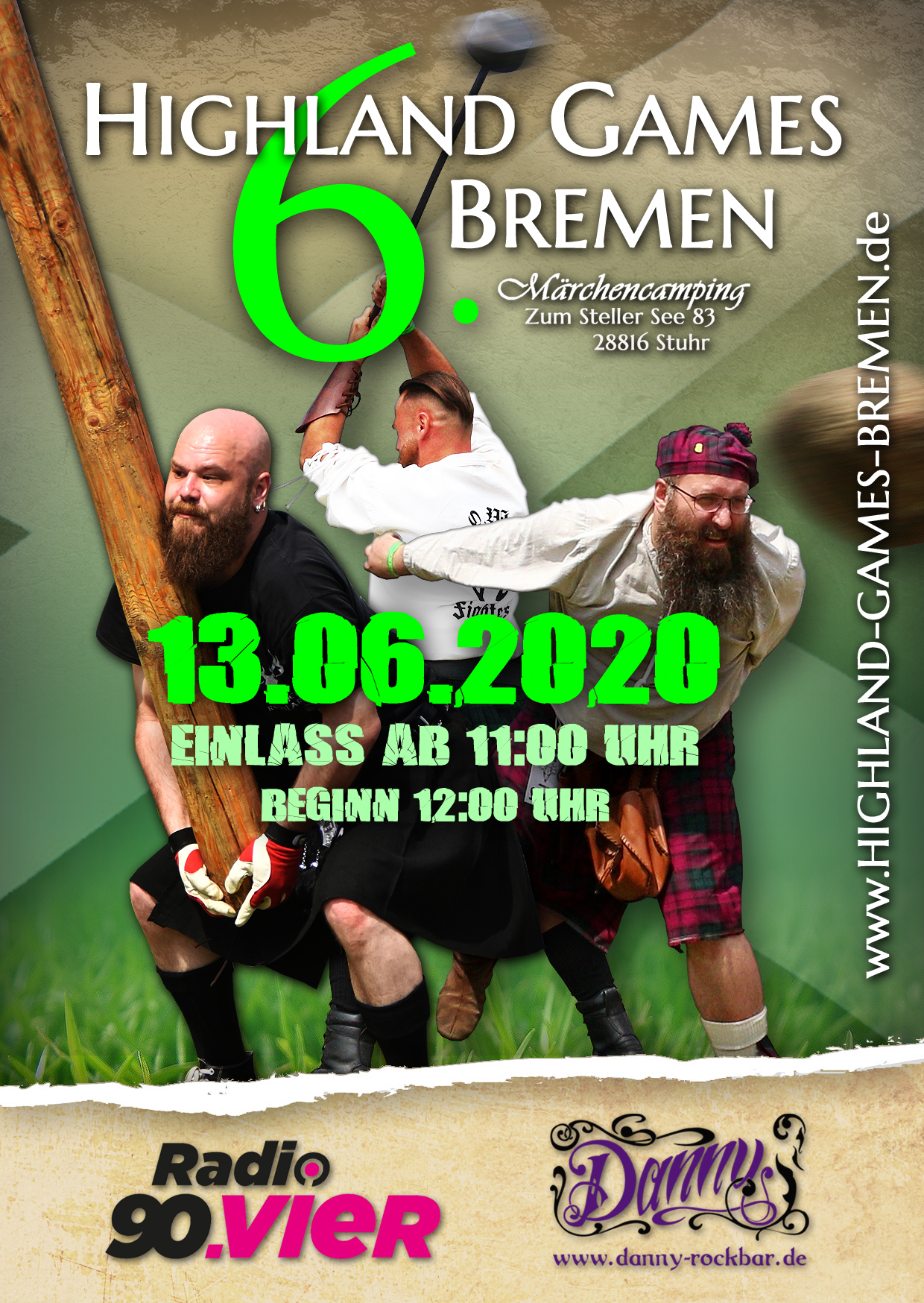 Highland Games Bremen 2020 vorläufiger Flyer